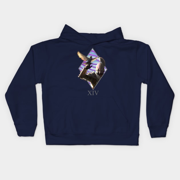 Destiny 2 Saint-14 with Pigeon (Tee) XIV Kids Hoodie by Jadeitor